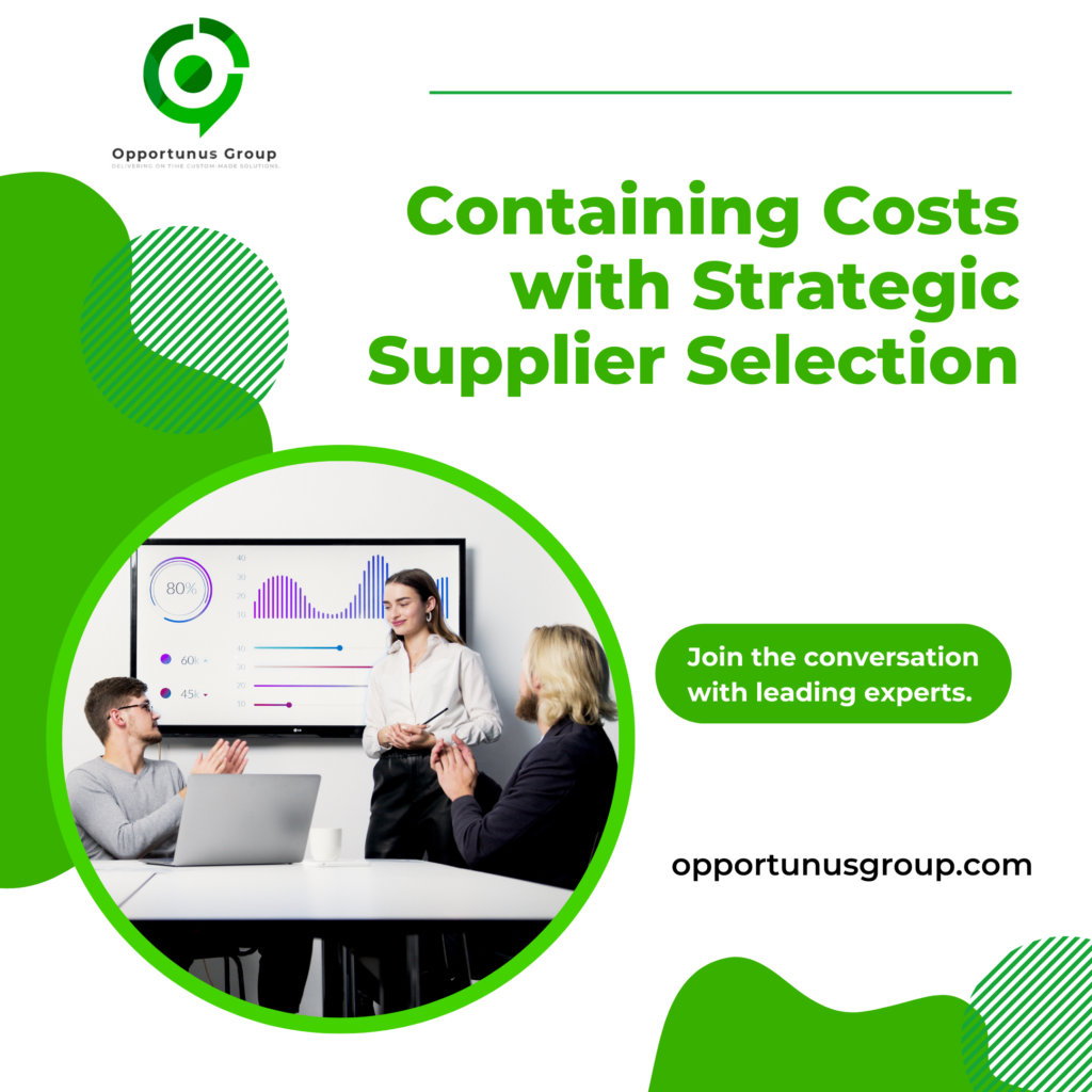 Containing Costs with Strategic Supplier Selection